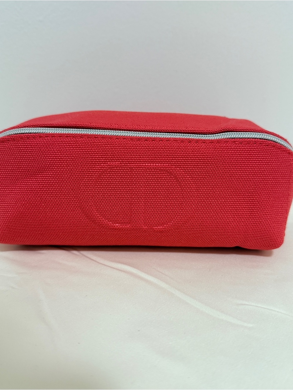 Dior Red Canvas Cosmetic Pouch